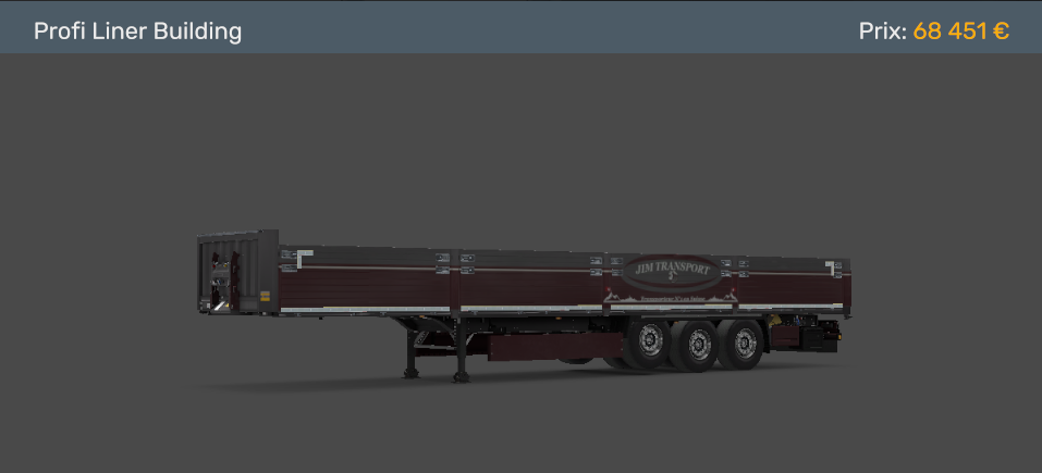 Krone Profi Liner Building remorque Jim Transport entreprise virtuelle sur ets2