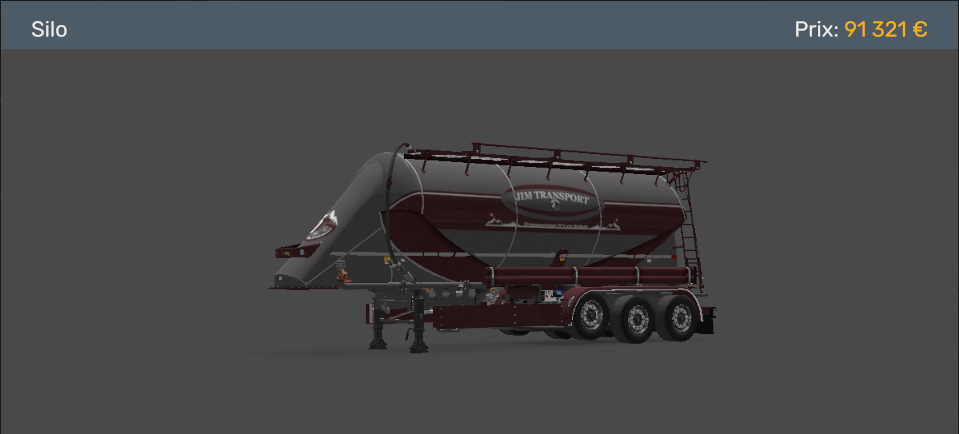 SCS Silo remorque Jim Transport entreprise virtuelle sur ets2
