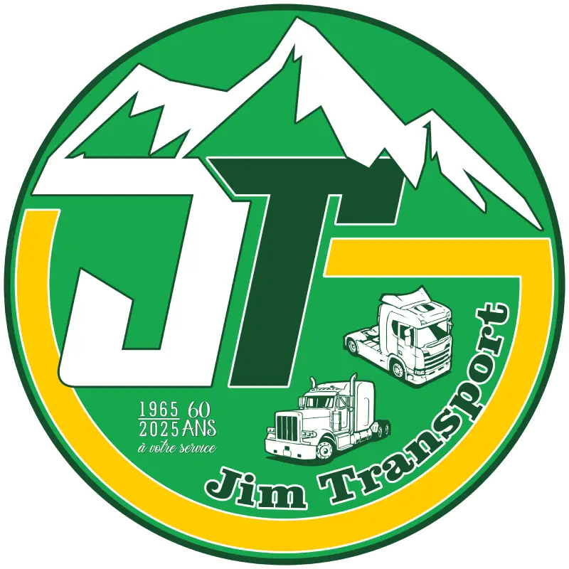 Jim logo jim transport yellow green two