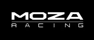Logo officiel Moza Racing fond noir texte blanc