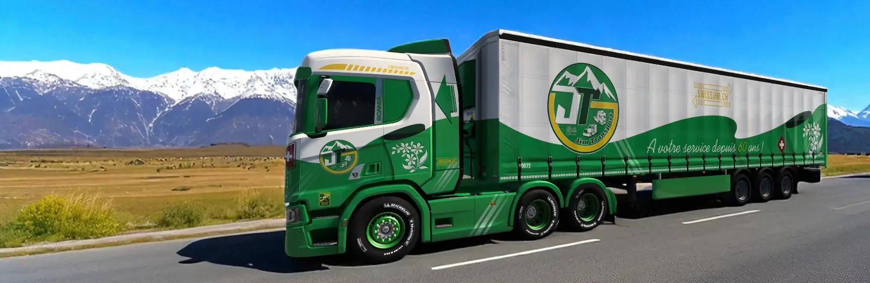 Camion Scania Jim Transport sur les routes européennes – Euro Truck Simulator 2