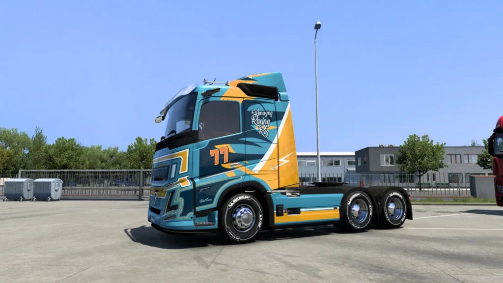 Skin Volvo FH Amazing Racing Rig Swiss Cheese Euro Truck Simulator 2