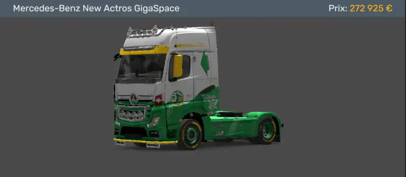Mercedes-Benz New Actros GigaSpace avec skin Jim Transport dans Euro Truck Simulator 2