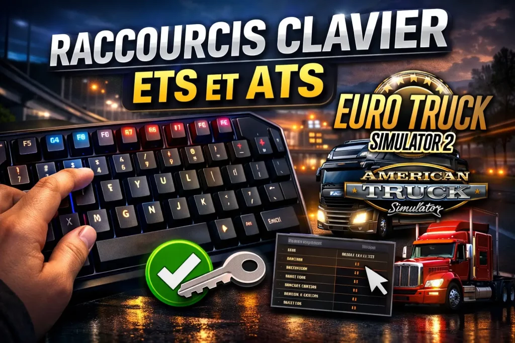 Quels sont les raccourcis clavier ETS2 et ATS ?