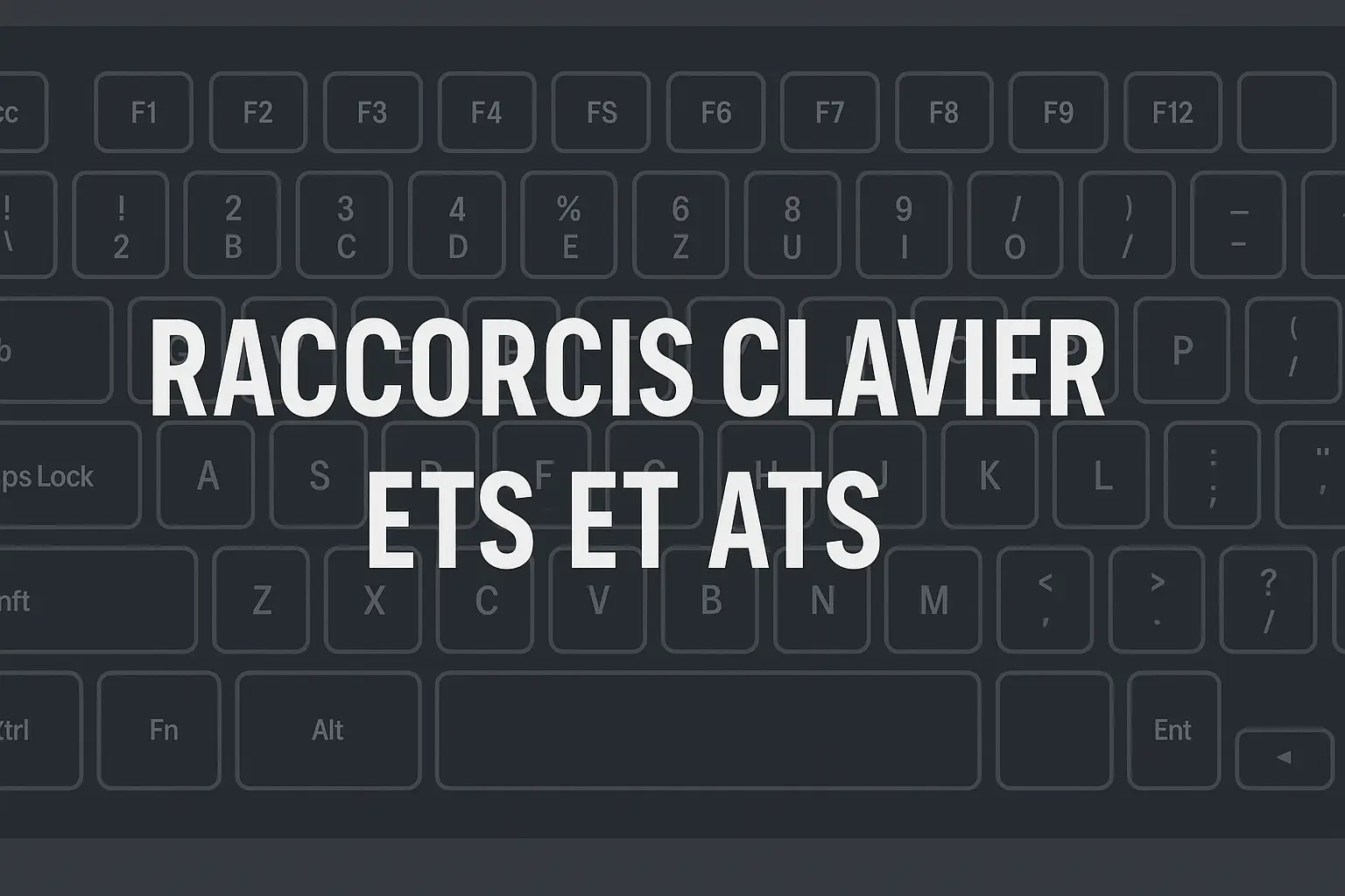 Raccourcis clavier Euro Truck Simulator 2 et American Truck Simulator