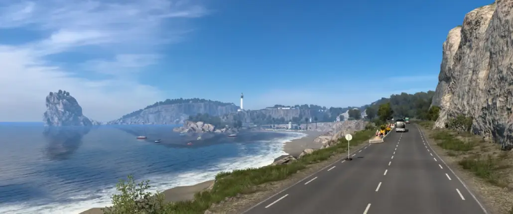 Route côtière et phare — Grand Utopia (ETS2)