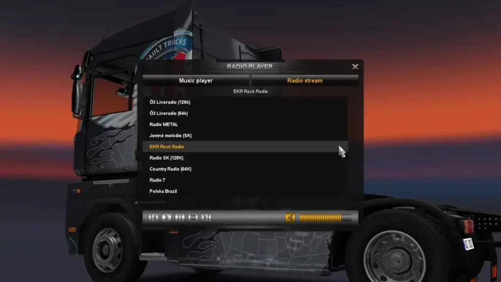 Histoire ETS2 : Euro Truck Simulator 2 en 2012 avec l’ancienne interface radio de SCS Software