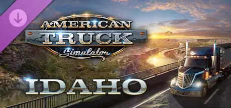 DLC Idaho pour American Truck Simulator avec camion traversant un pont dans les montagnes de l'Idaho