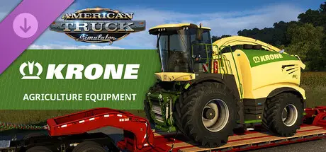 DLC Krone Agriculture Equipment pour American Truck Simulator avec moissonneuse-hacheuse Krone BiG X sur remorque