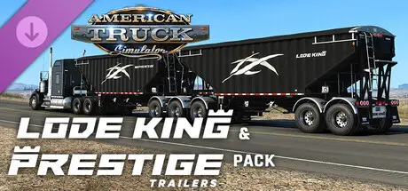 DLC Lode King et Prestige Trailers Pack pour American Truck Simulator avec remorques à benne céréalière hopper