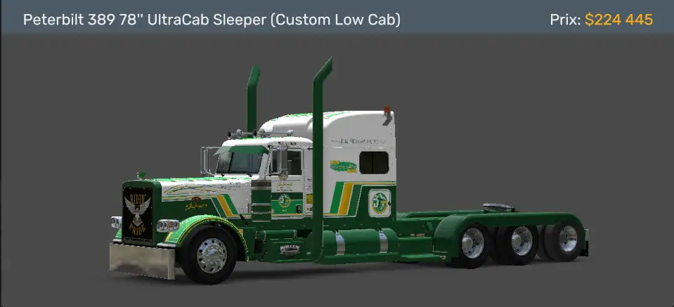 Camion Peterbilt 389 skin 78 Rollin aux couleurs de Jim Transport dans American Truck Simulator ATS