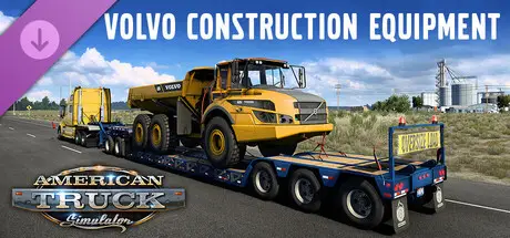 DLC Volvo Construction Equipment pour American Truck Simulator avec tombereau articulé Volvo sur remorque surbaissée