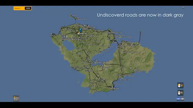 Carte complète de Grand Utopia avec toutes les villes et routes dans Euro Truck Simulator 2 ETS2