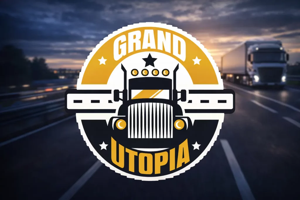 Logo de la carte Grand Utopia échelle 1:1 pour Euro Truck Simulator 2 ETS2 par MyGodness