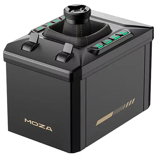 Moza AB6 avec Active Shifter Knob monté — retour de force pour simulation camion