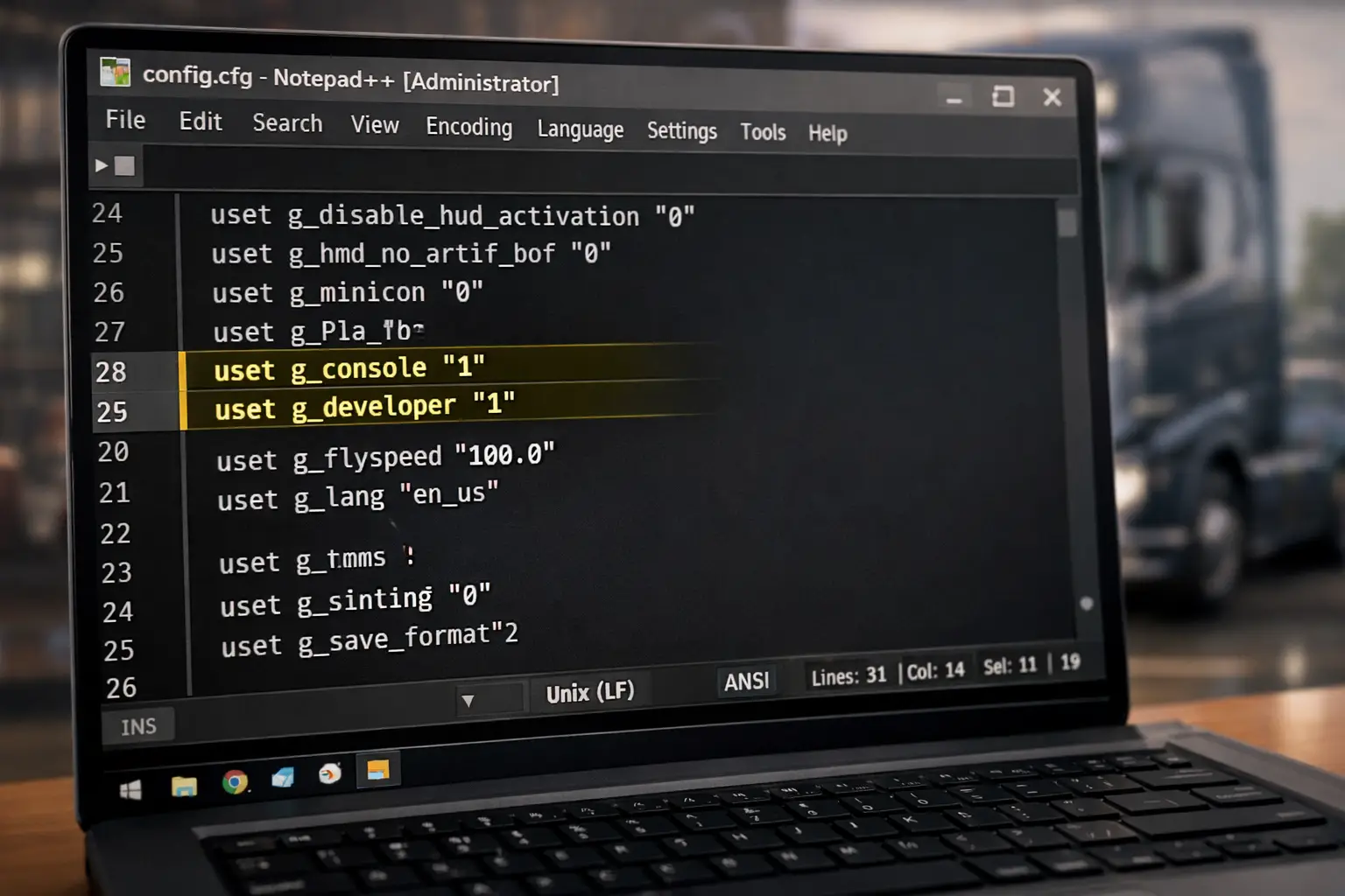 Activer la console ETS2 & ATS – guide rapide