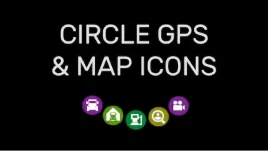 Visuel du mod Circle GPS & Map Icons pour American Truck Simulator, avec icônes rondes colorées pour le GPS et la carte.