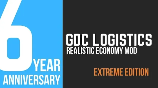 Logo du mod GDC Logistics Realistic Economy Mod Extreme Edition pour American Truck Simulator et Euro Truck Simulator 2.