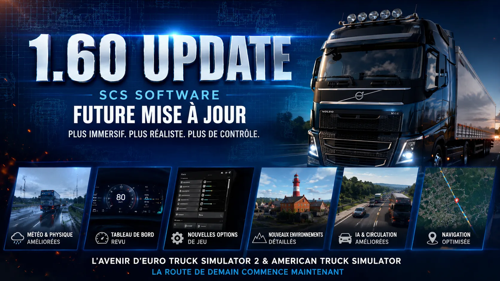 Future mise à jour 1.60 de SCS Software pour Euro Truck Simulator 2 et American Truck Simulator