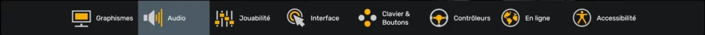 Menu des paramètres ATS et ETS2 avec la section Audio sélectionnée.