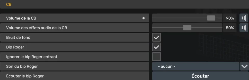 Paramètres de la radio CB dans ATS et ETS2 pour une communication immersive entre chauffeurs.