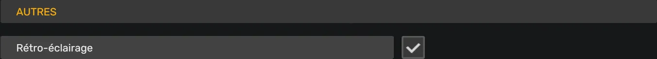 Option de rétro-éclairage activée dans American Truck Simulator et Euro Truck Simulator 2 pour améliorer la visibilité des commandes.