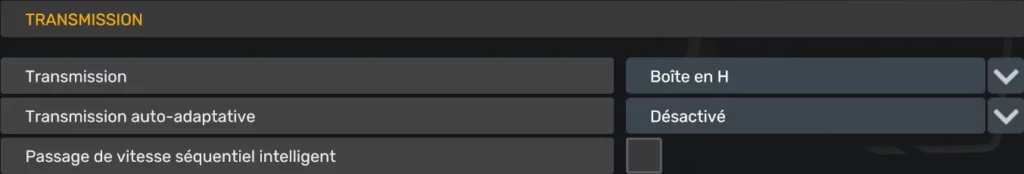 Paramètres de transmission avec boîte en H dans American Truck Simulator et Euro Truck Simulator 2 pour une conduite réaliste.