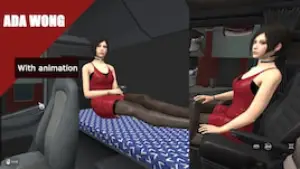 Ada Wong comme copilote dans Euro Truck Simulator 2.