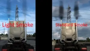 Light Smoke Mod avec fumée d’échappement réduite sur Euro Truck Simulator 2.