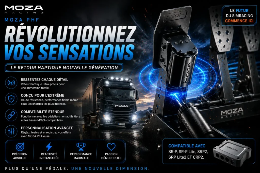 MOZA PHF : le retour haptique pour ETS2, ATS et le simracing